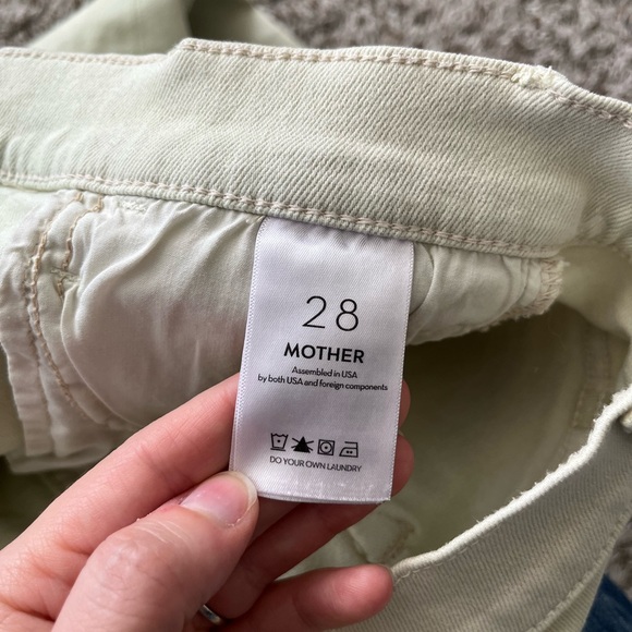 MOTHER The Hustler Ankle Fray Jeans in Second Chance Green Womens Size 28 - Picture 11 of 16